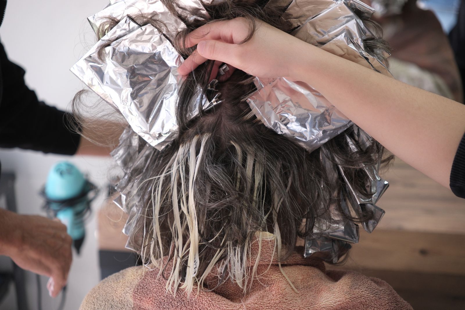 Strähnen mit Folie